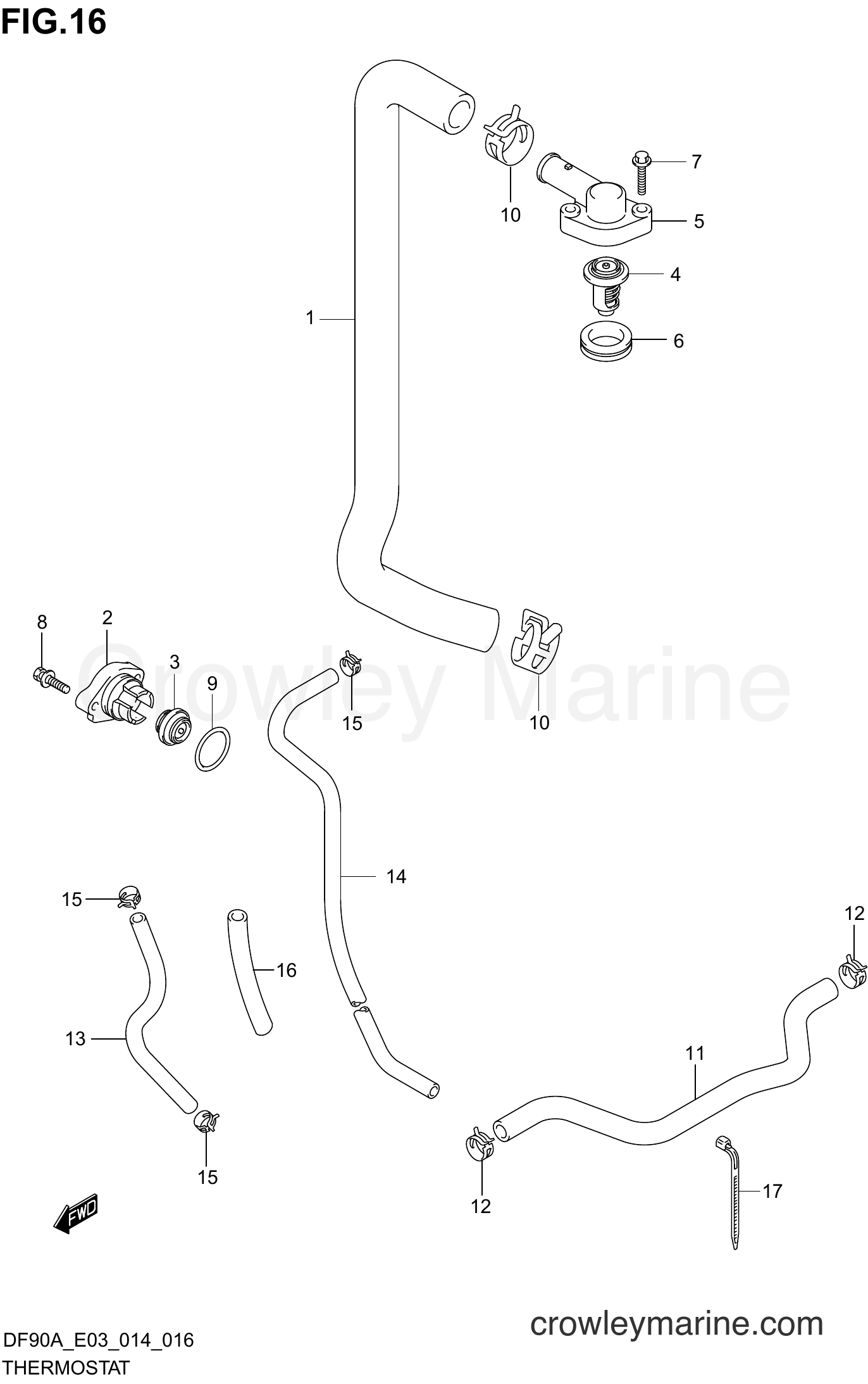 Suzuki Marine DF70A 410001~ - THERMOSTAT