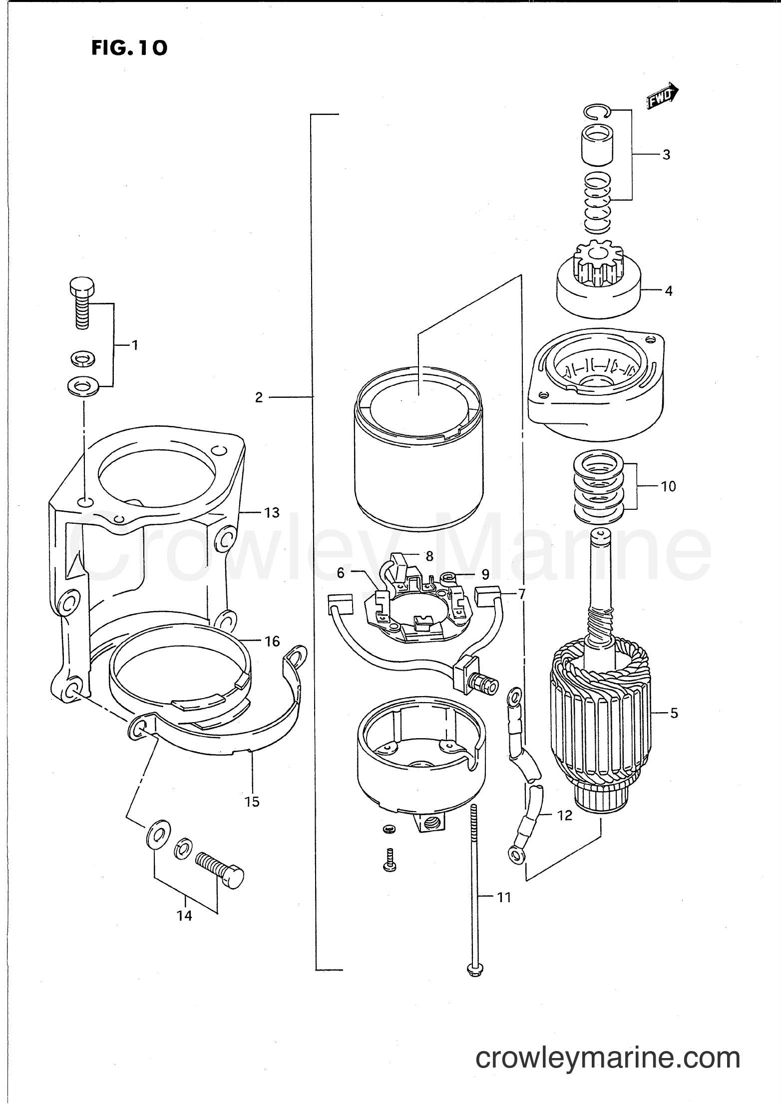 Suzuki Marine PU55 - STARTING MOTOR