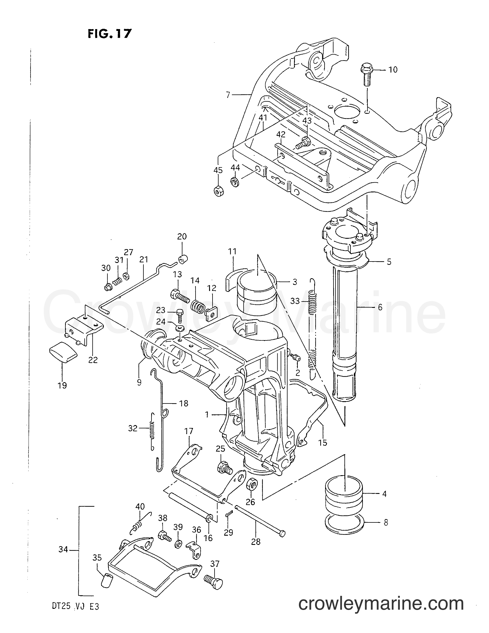 Suzuki Marine DT25 - SWIVEL BRACKET