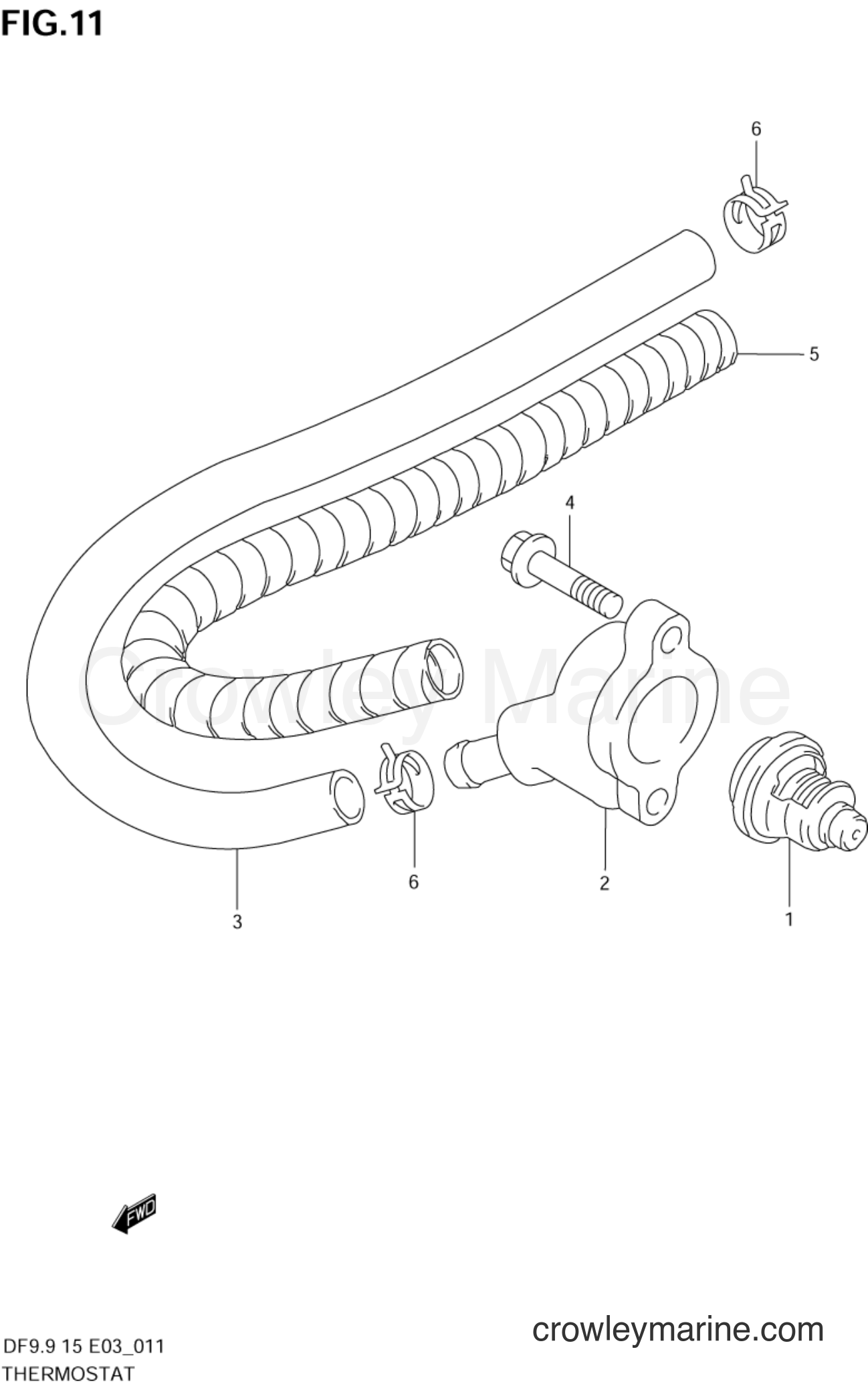Suzuki Marine DF15 - THERMOSTAT