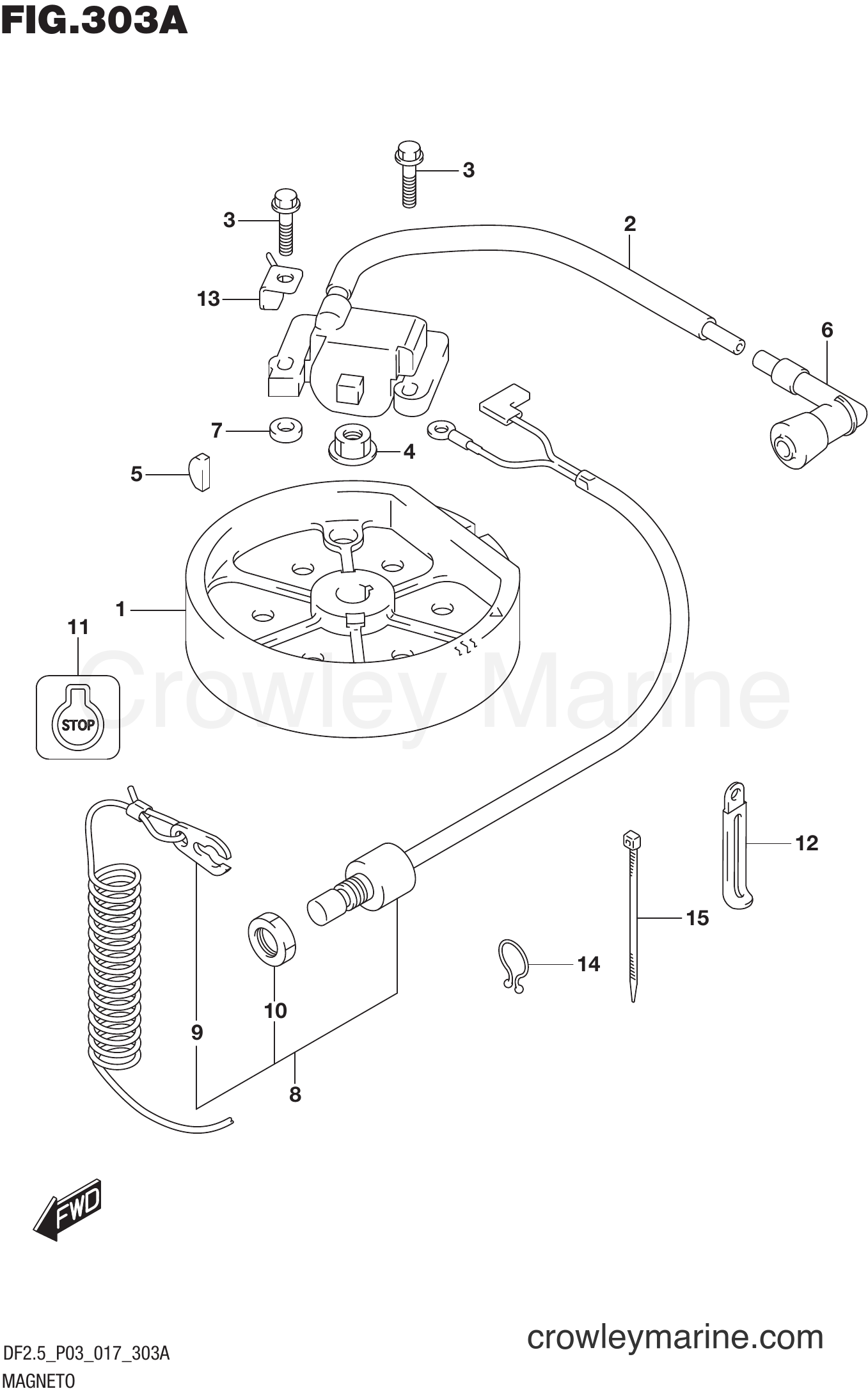 Suzuki Marine DF2.5 00252F-710001~ - MAGNETO