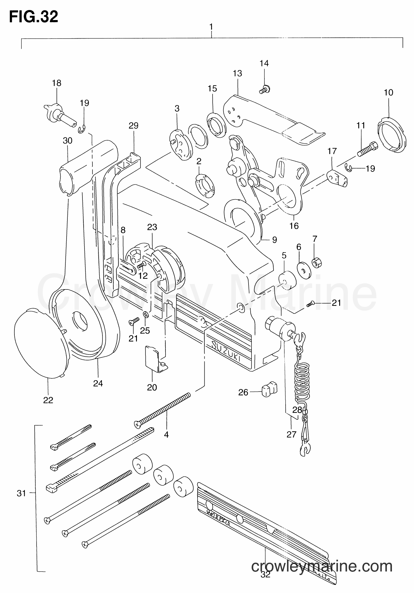 Suzuki Marine DT6 - OPTIONAL : REMOTE CONTROL BOX (MODEL:93~02)