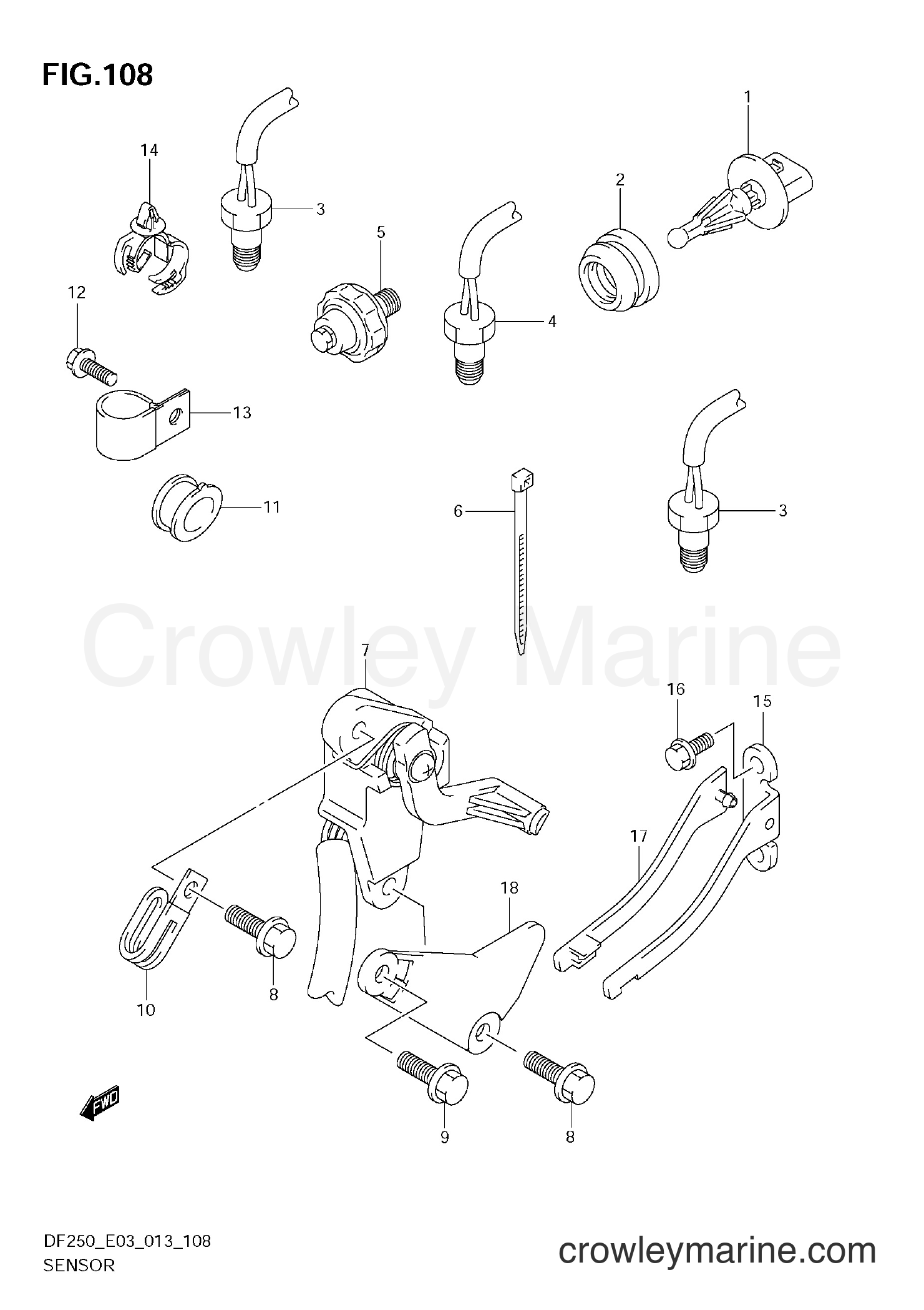 Suzuki Marine DF250 310001~ - SENSOR (DF250ST)