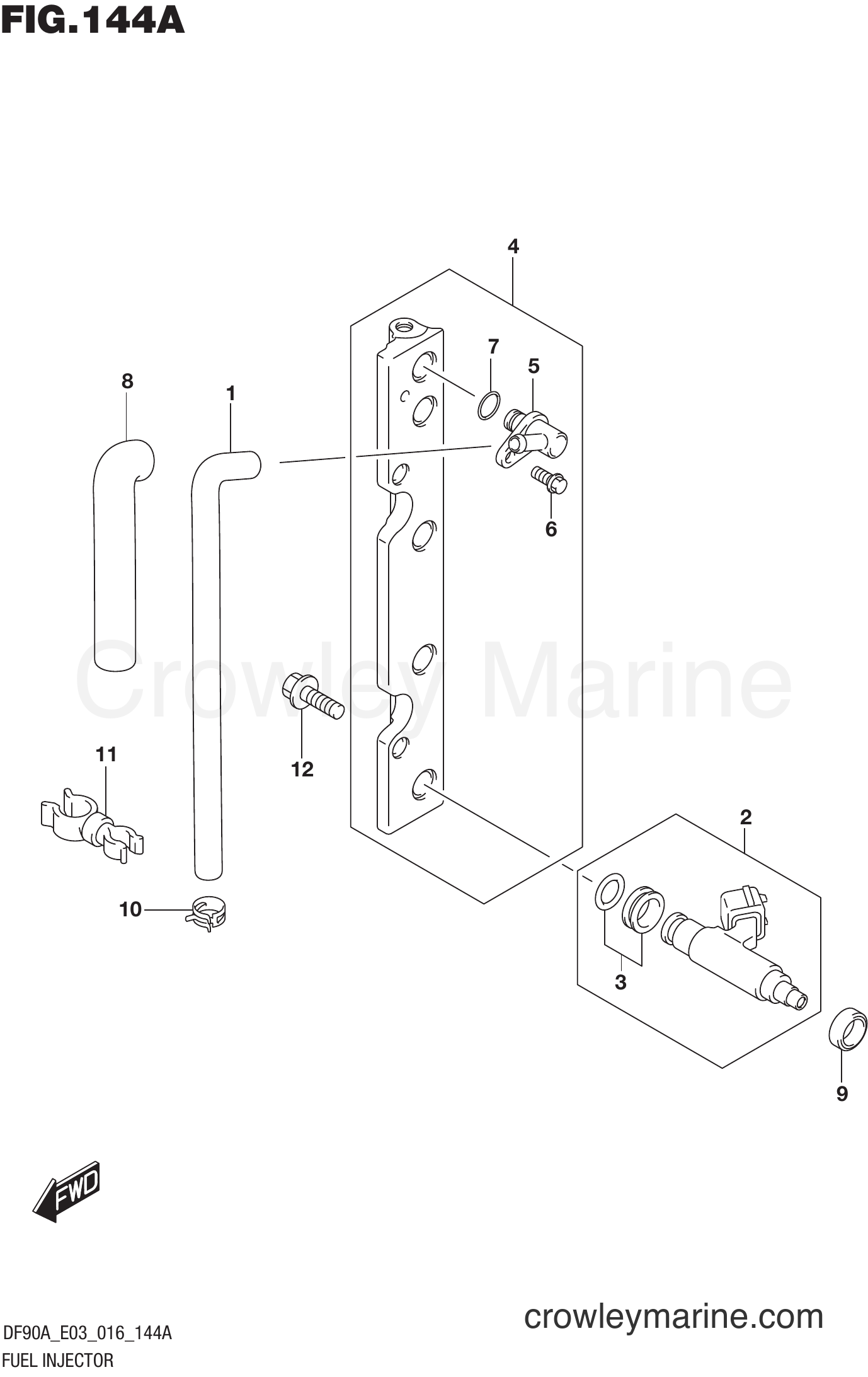 Suzuki Marine DF80A 610001~ - FUEL INJECTOR