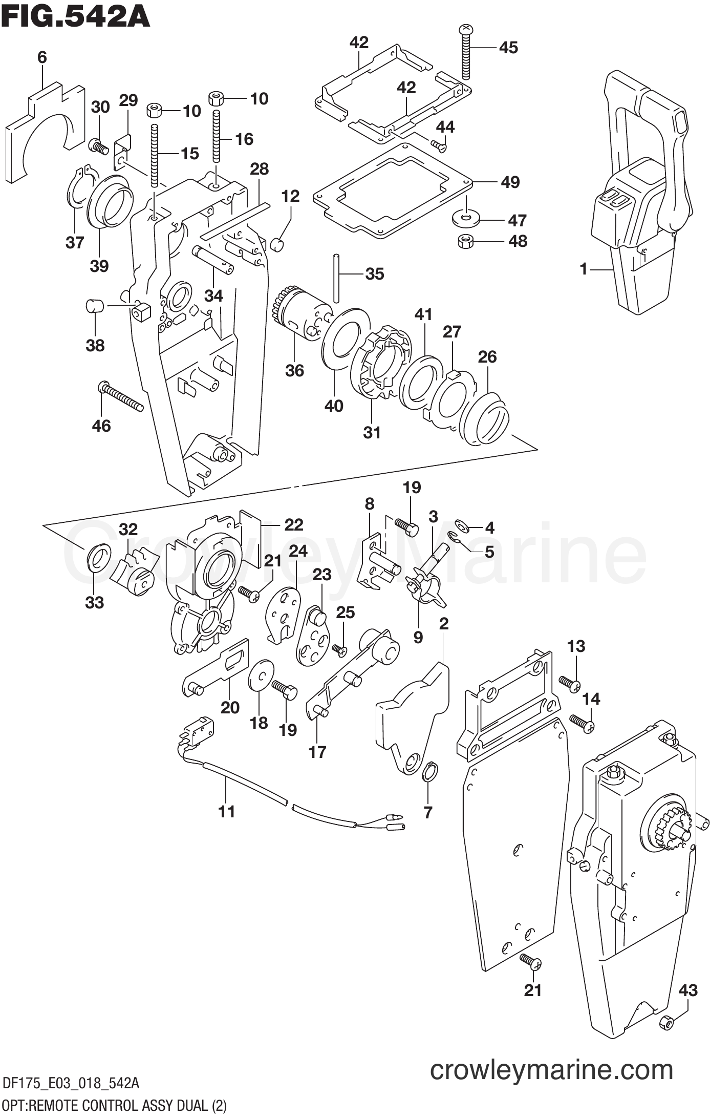 Suzuki Marine DF175T - OPT:REMOTE CONTROL ASSY DUAL (2)