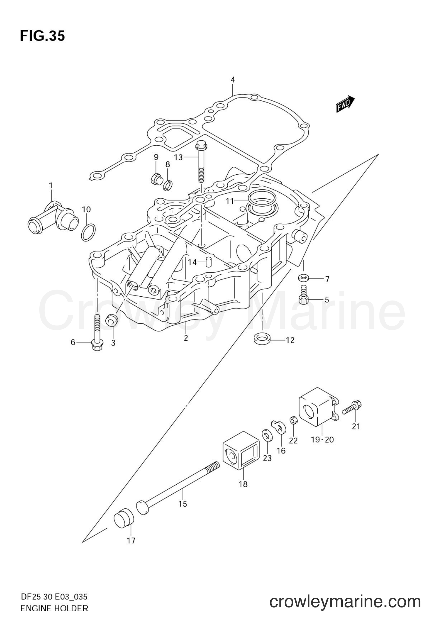 Suzuki Marine DF30 - ENGINE HOLDER
