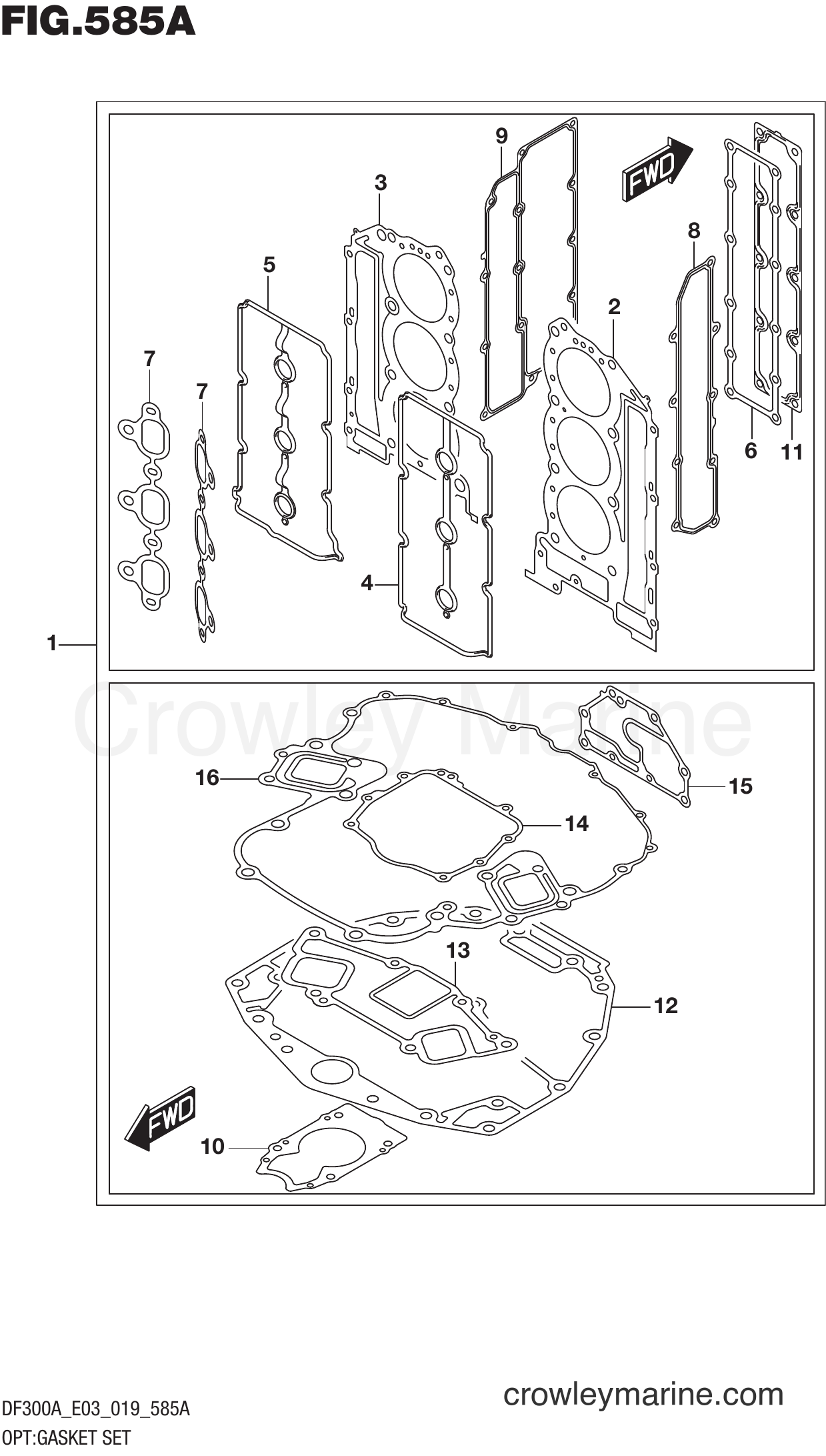 Suzuki Marine DF250AP 910001~ - OPT:GASKET SET