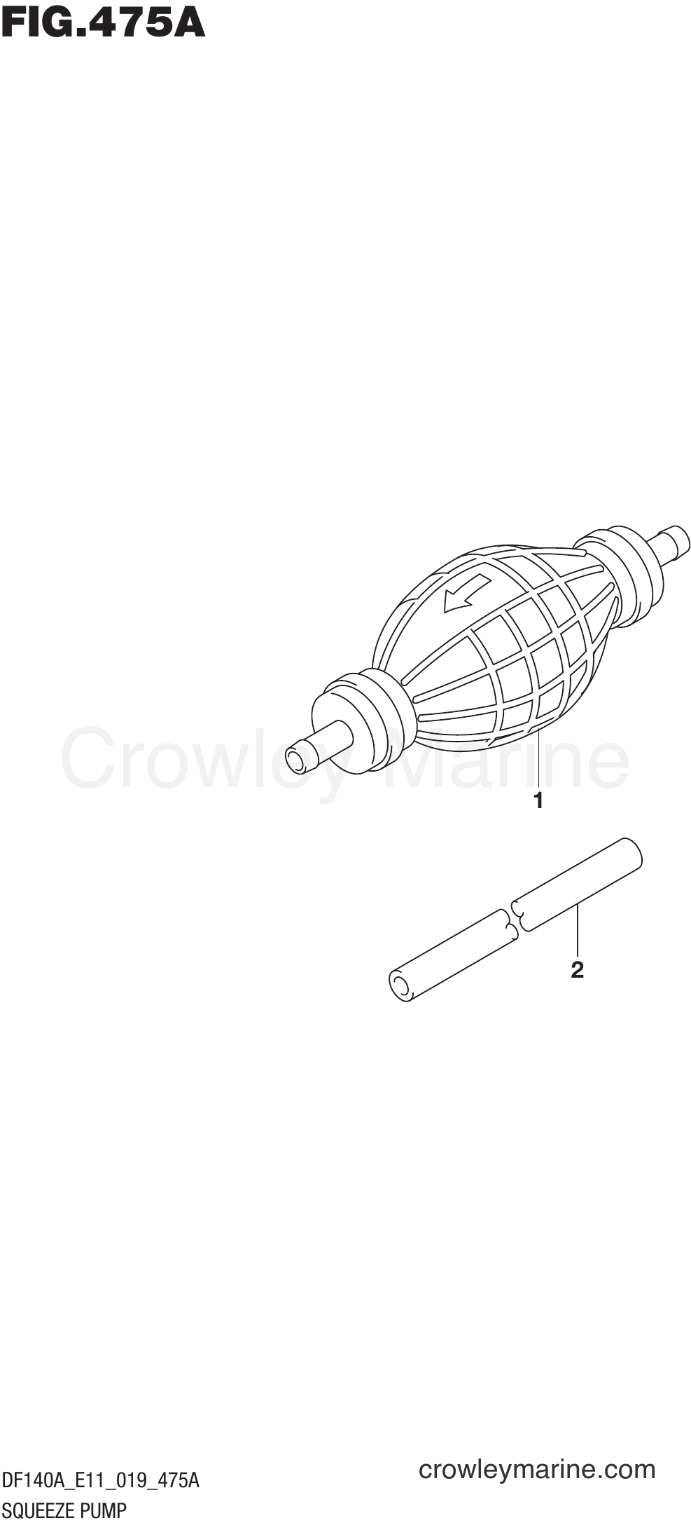 Suzuki Marine DF115AST 910001~ - SQUEEZE PUMP (E11)