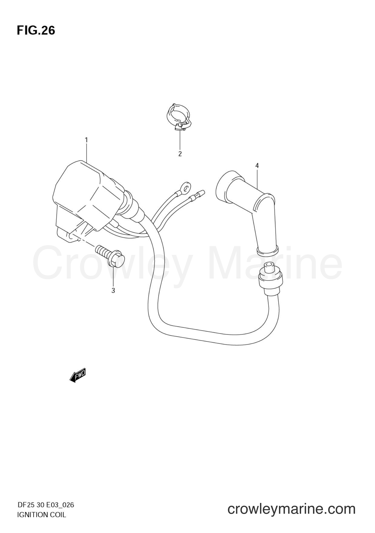 Suzuki Marine DF25 - IGNITION COIL