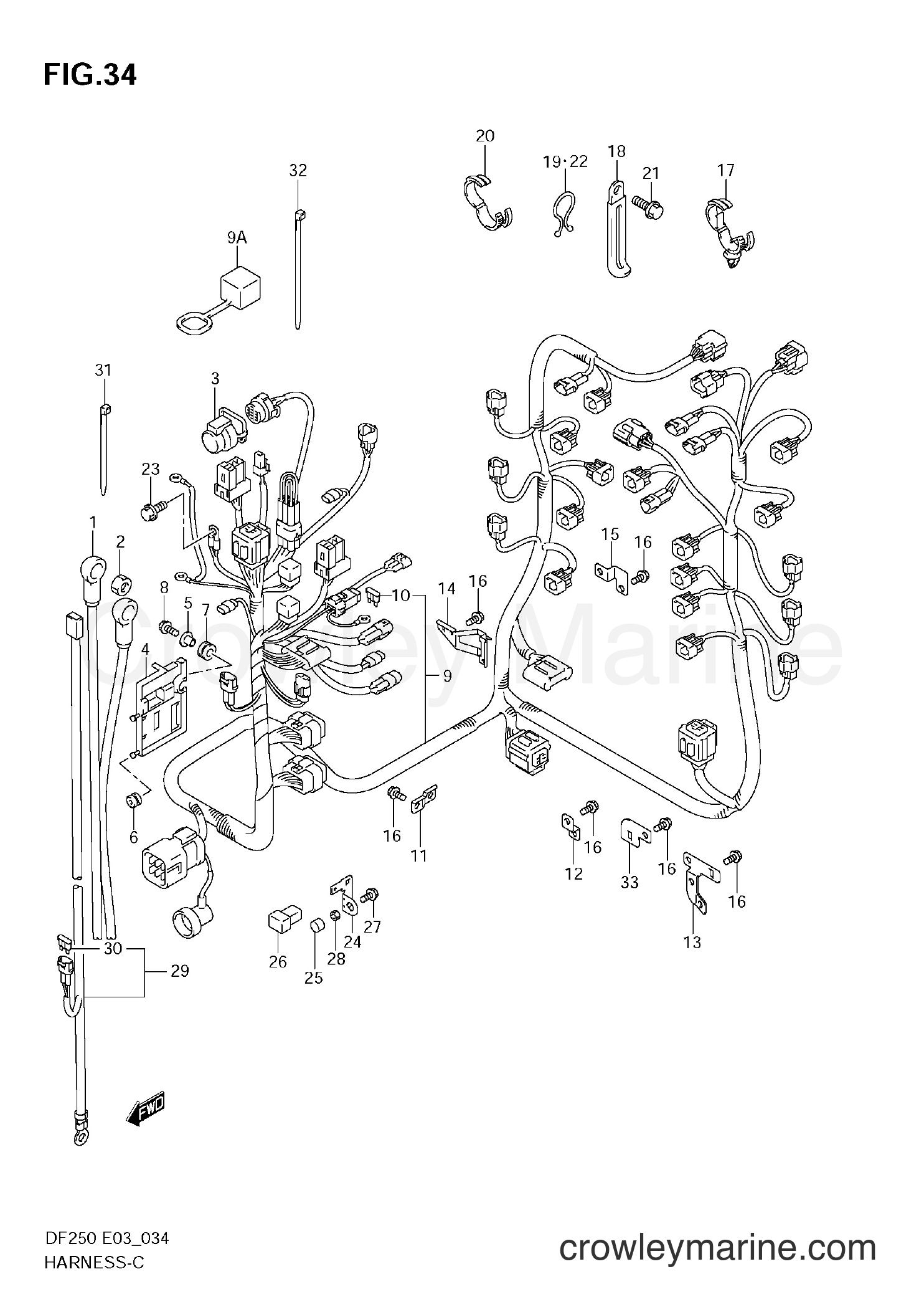 Suzuki Marine DF225 - HARNESS