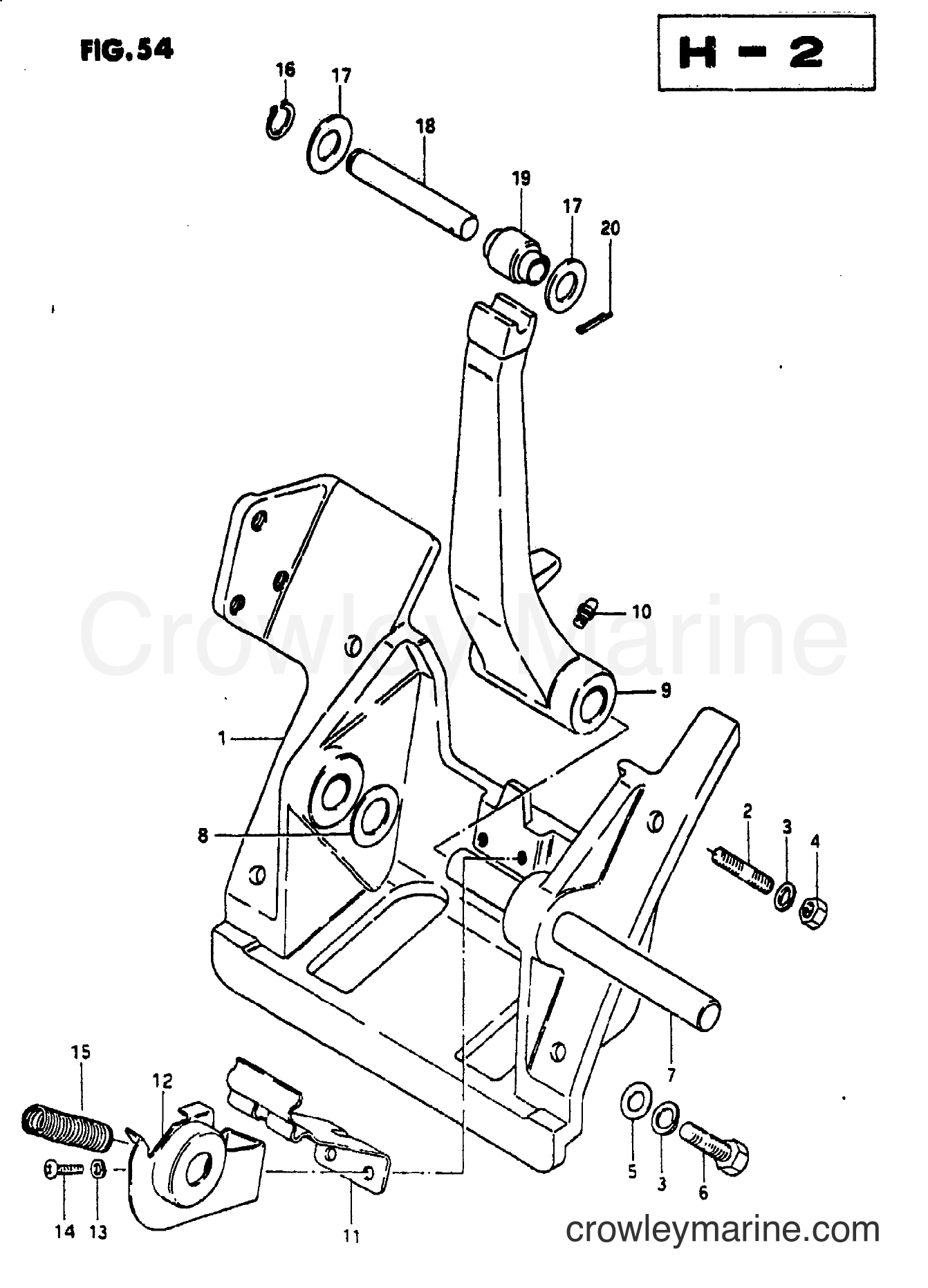 Suzuki Marine DT50M - CYLINDER SUPPORT