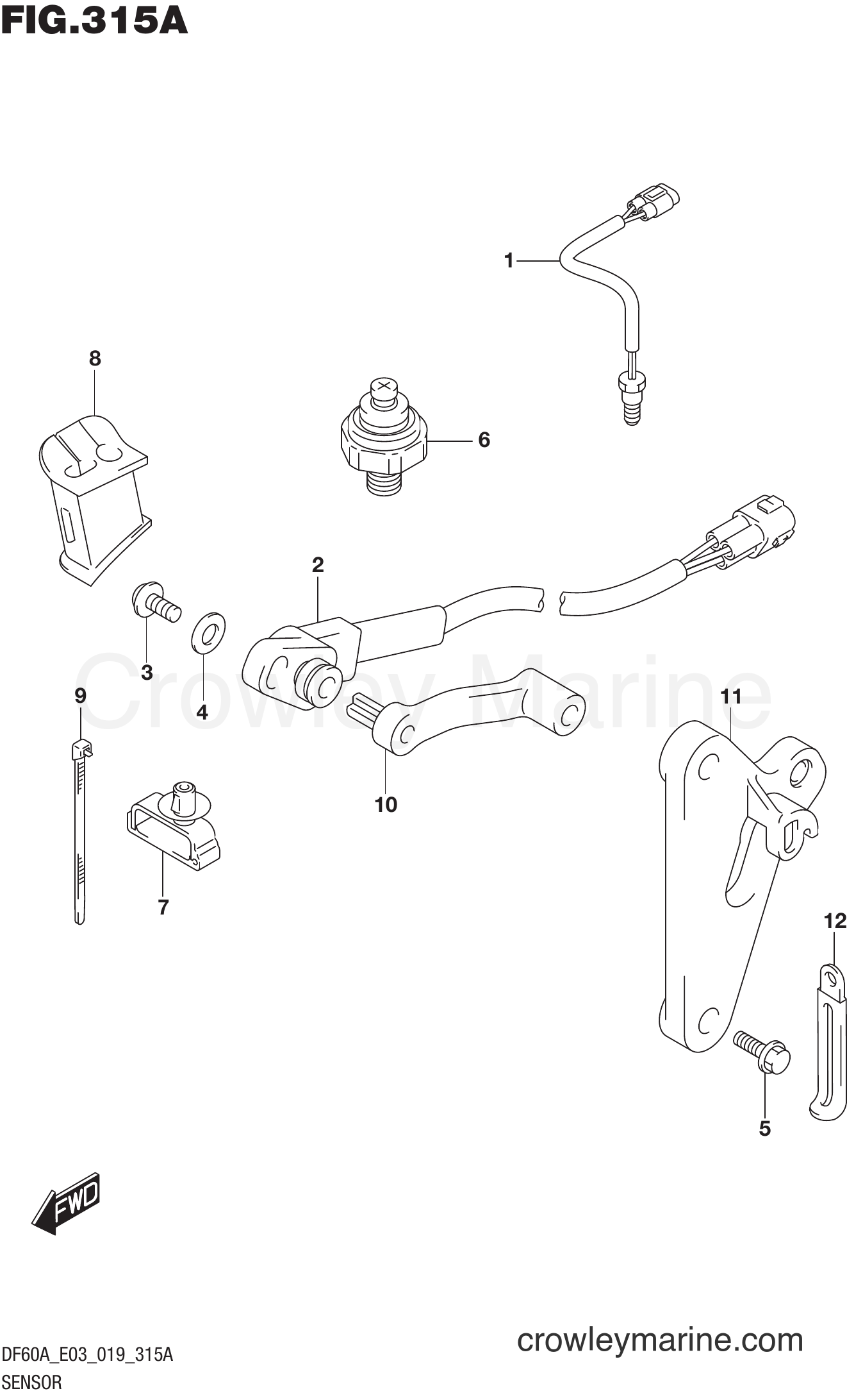 Suzuki Marine DF50AVT 910001~ - SENSOR (DF40A)(DF50A)