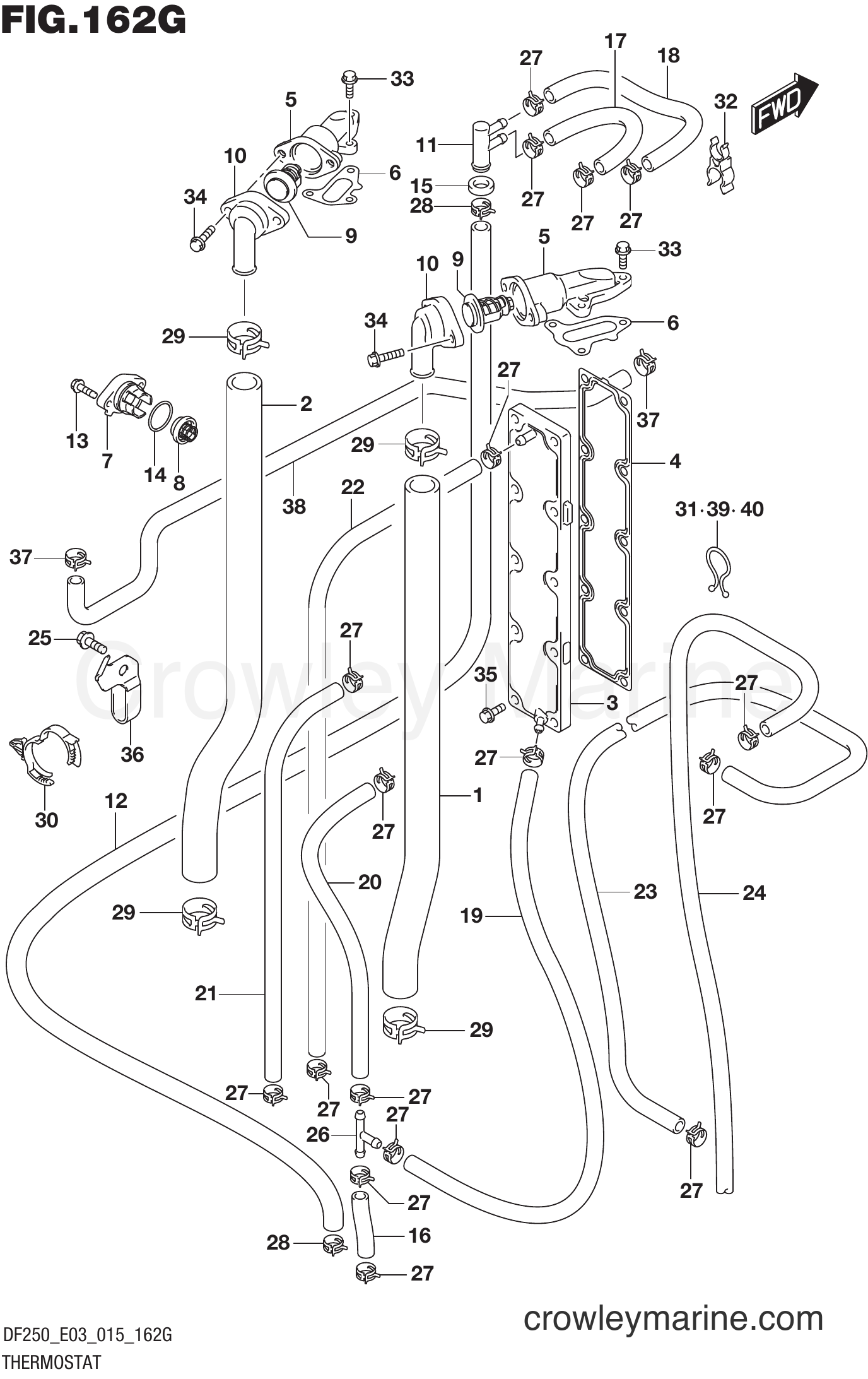 Suzuki Marine DF200Z 51001~ - THERMOSTAT (DF250ST E03)