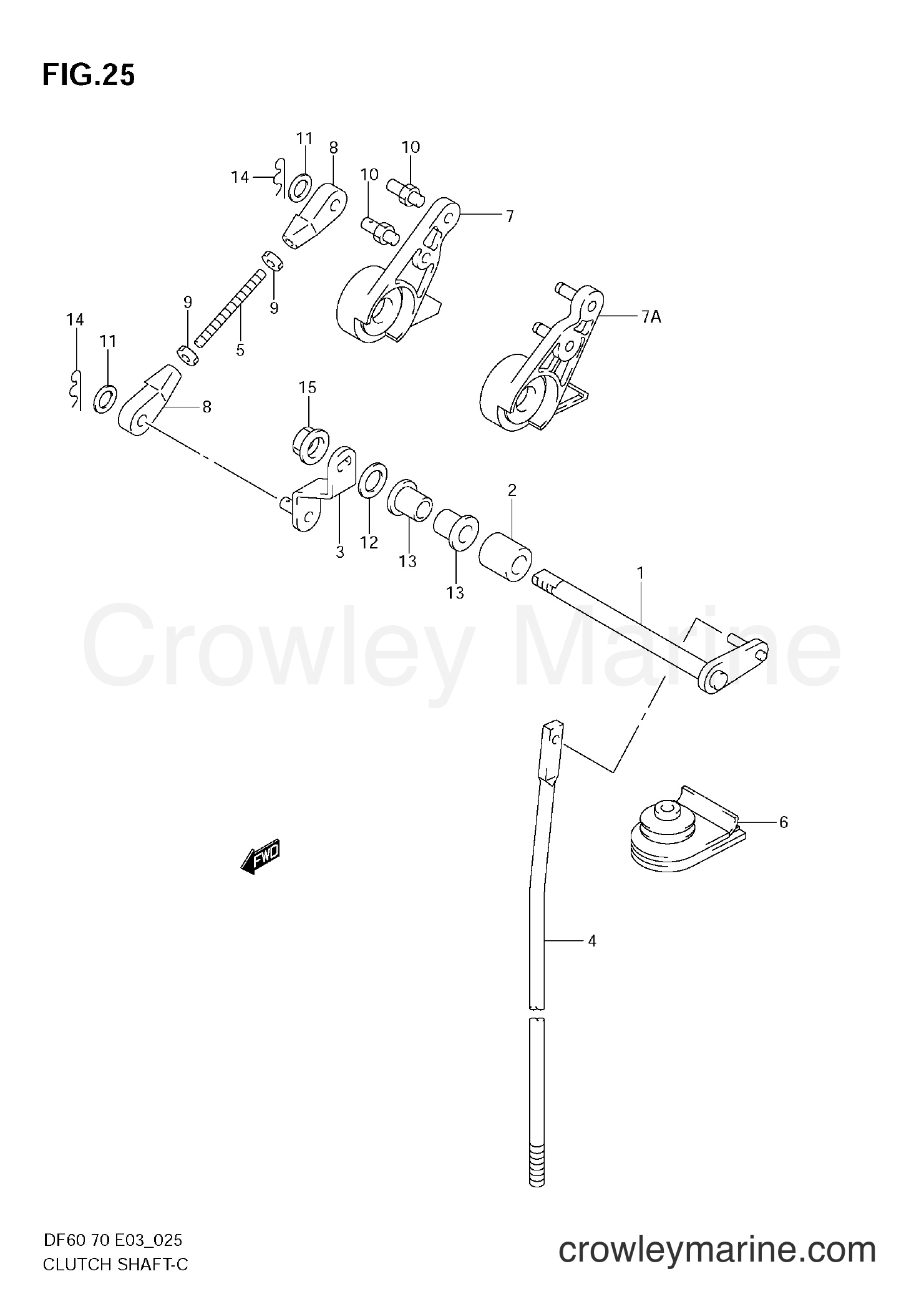 Suzuki Marine DF60 - CLUTCH SHAFT