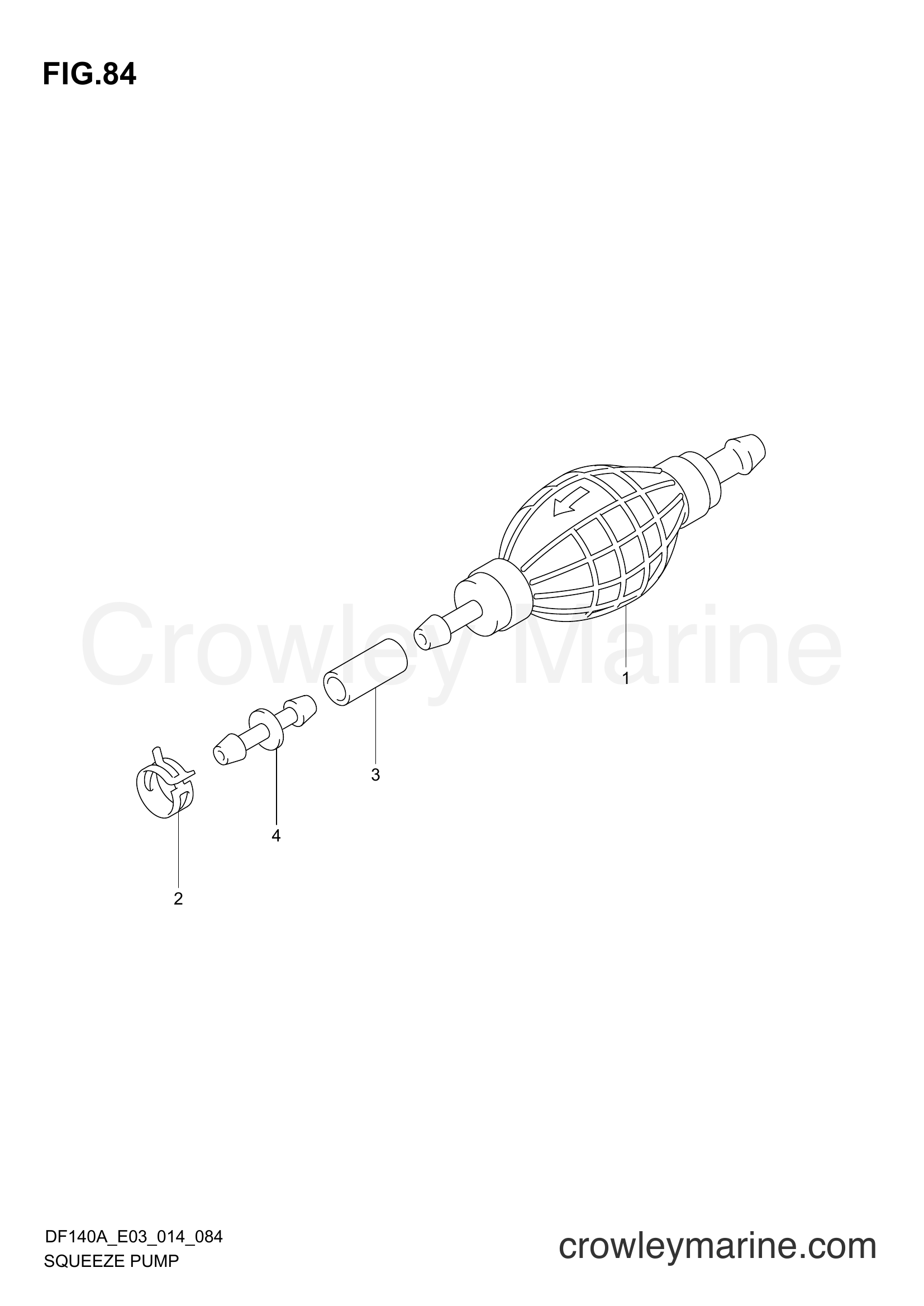 Suzuki Marine DF140AT 410001~ - SQUEEZE PUMP