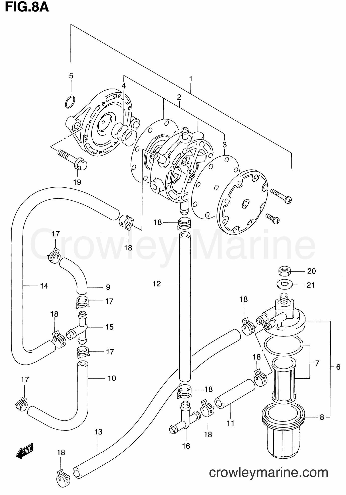 FUEL PUMP (MODEL:96~00) - 1989 Two-Stroke Outboard 100 DT100
