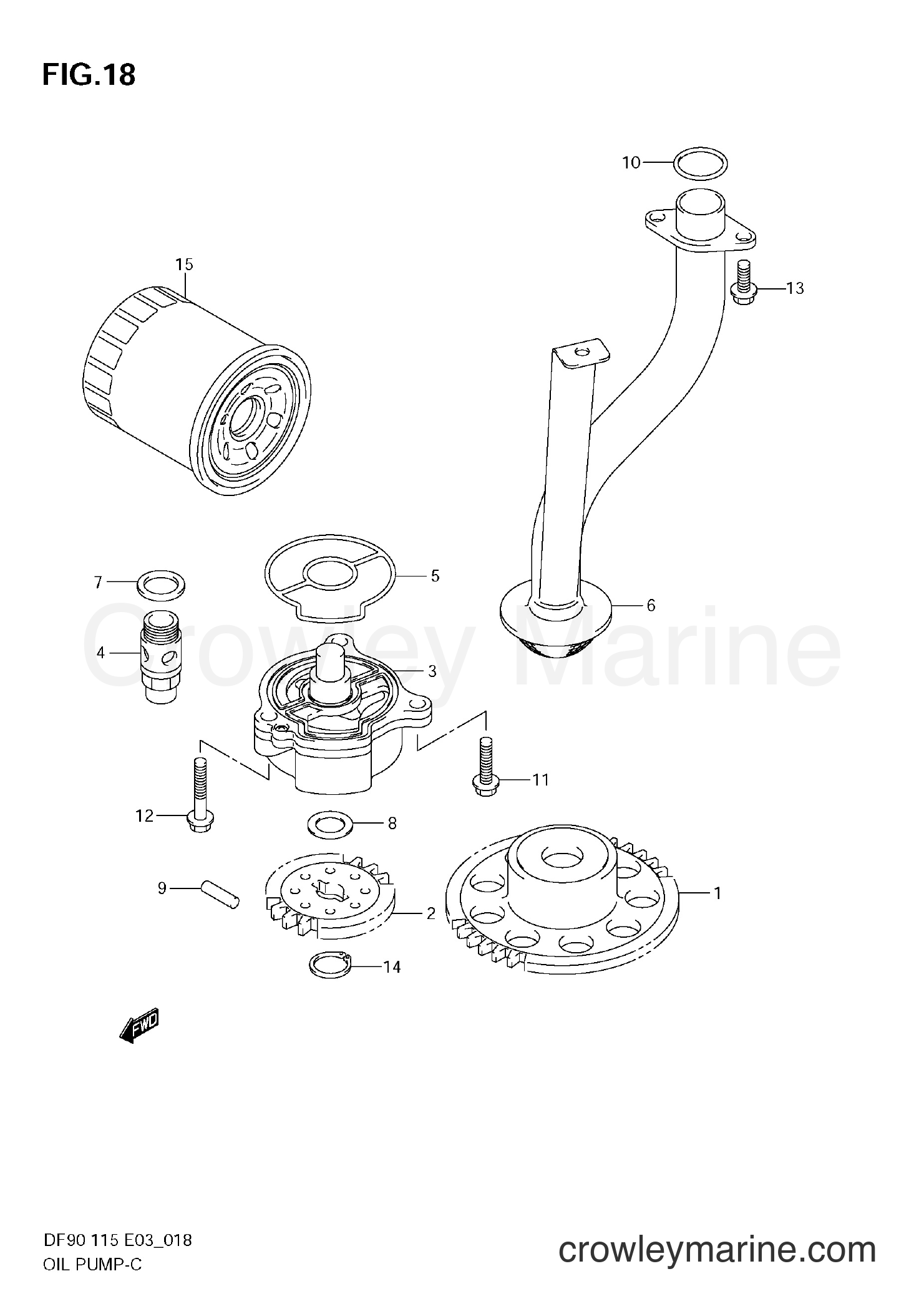 Suzuki Marine DF115 - OIL PUMP