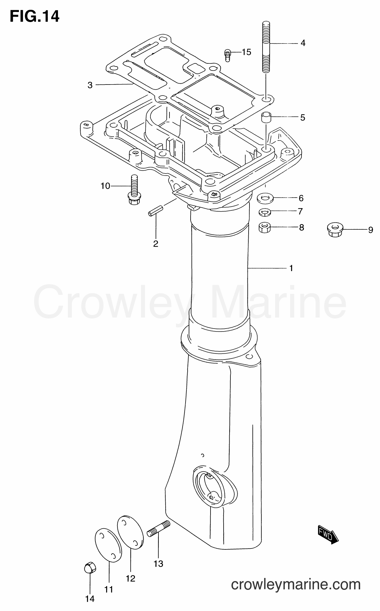 Suzuki Marine DT6 - DRIVESHAFT HOUSING