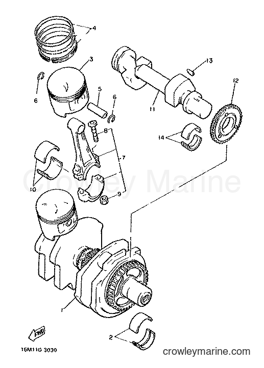 Yamaha Motors XS400 (12E) [999] - CRANKSHAFT & PISTON