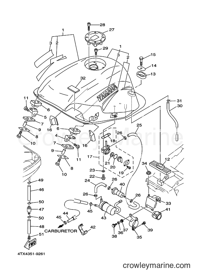 Yamaha Motors TDM850 (4TX6) [020] - FUEL TANK