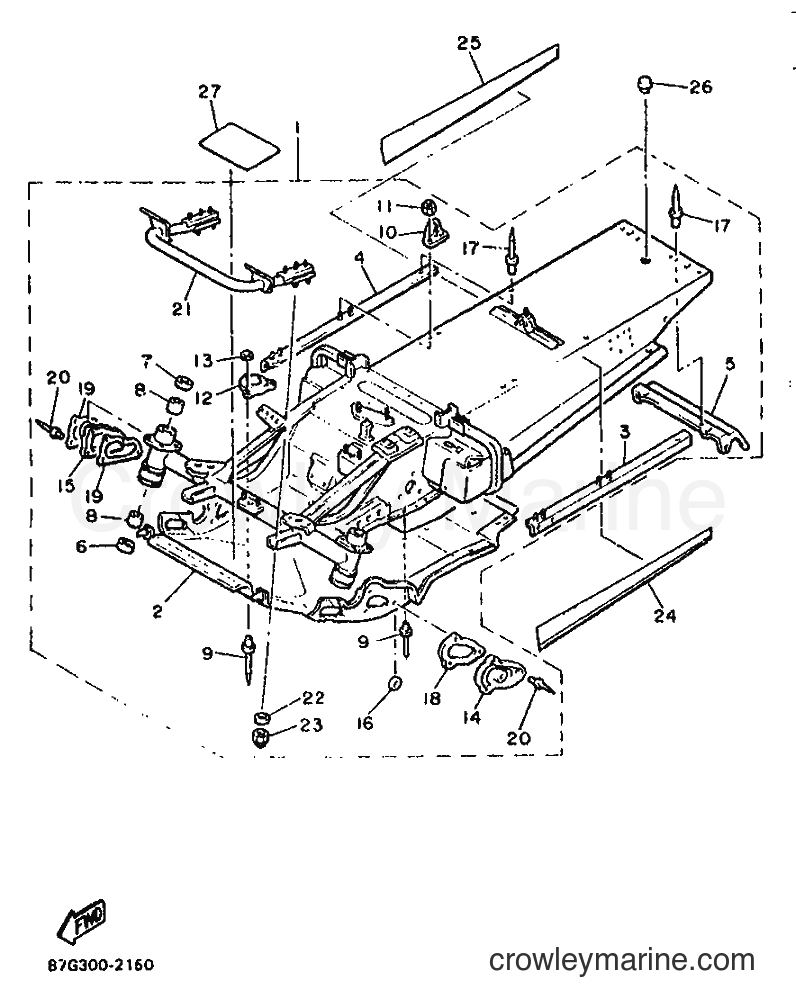 1992 Snowmobile PZ480 - PZ480 (87G3) [010] - FRAME