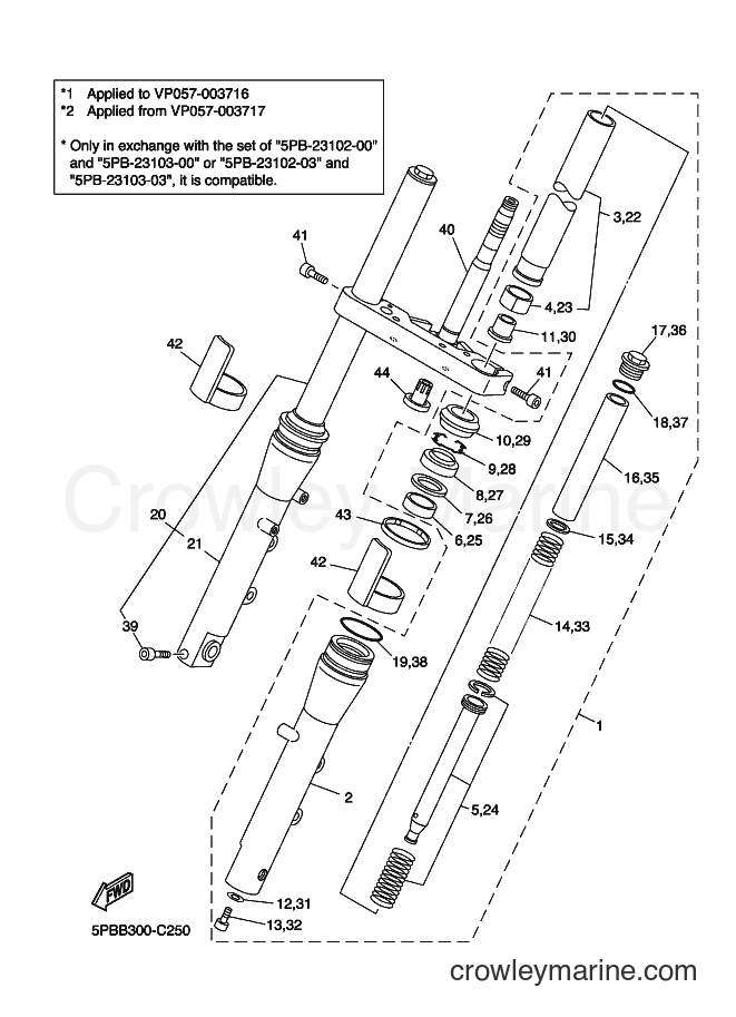 Yamaha Motors XVS1100 (5PBB) [010] - FRONT FORK