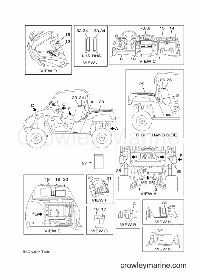 2018 ATV YXE700E - YXE700E (B3D5) [010] - EMBLEM & LABEL 1