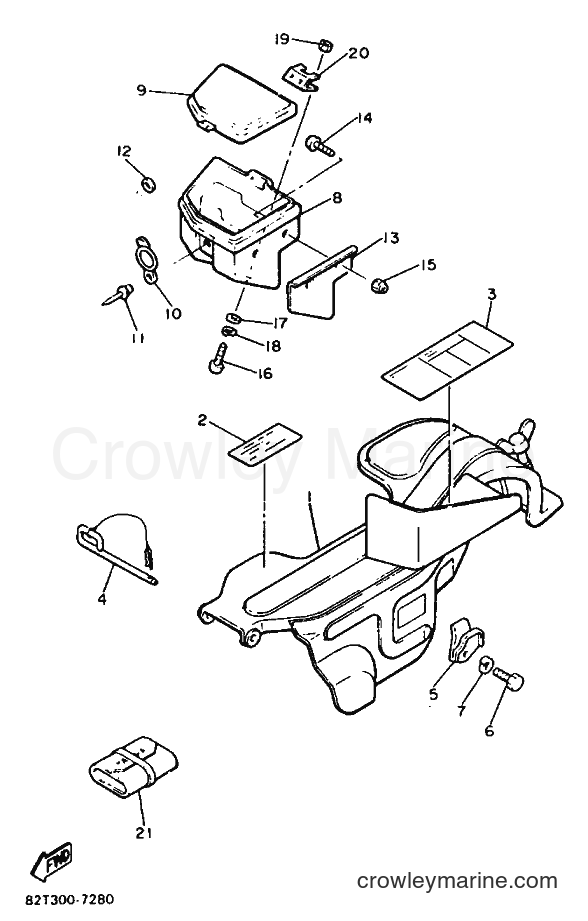 1990 Snowmobile ET400 - ET400 (85U2) [020] - GUARD & LUGGAGE BOX