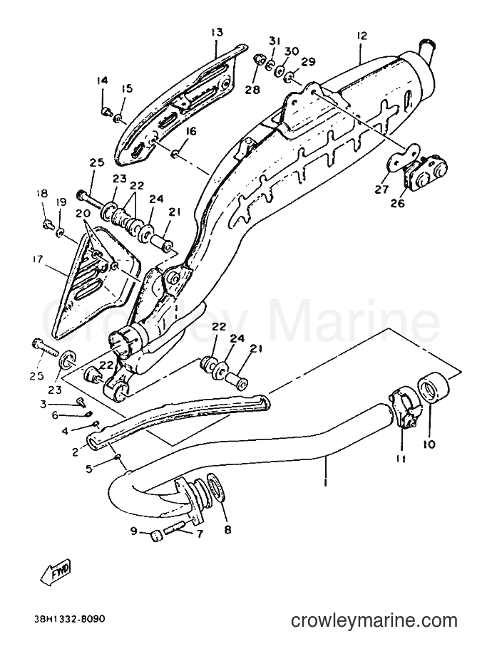 Yamaha Motors XT500 (3BH1) [999] - EXHAUST
