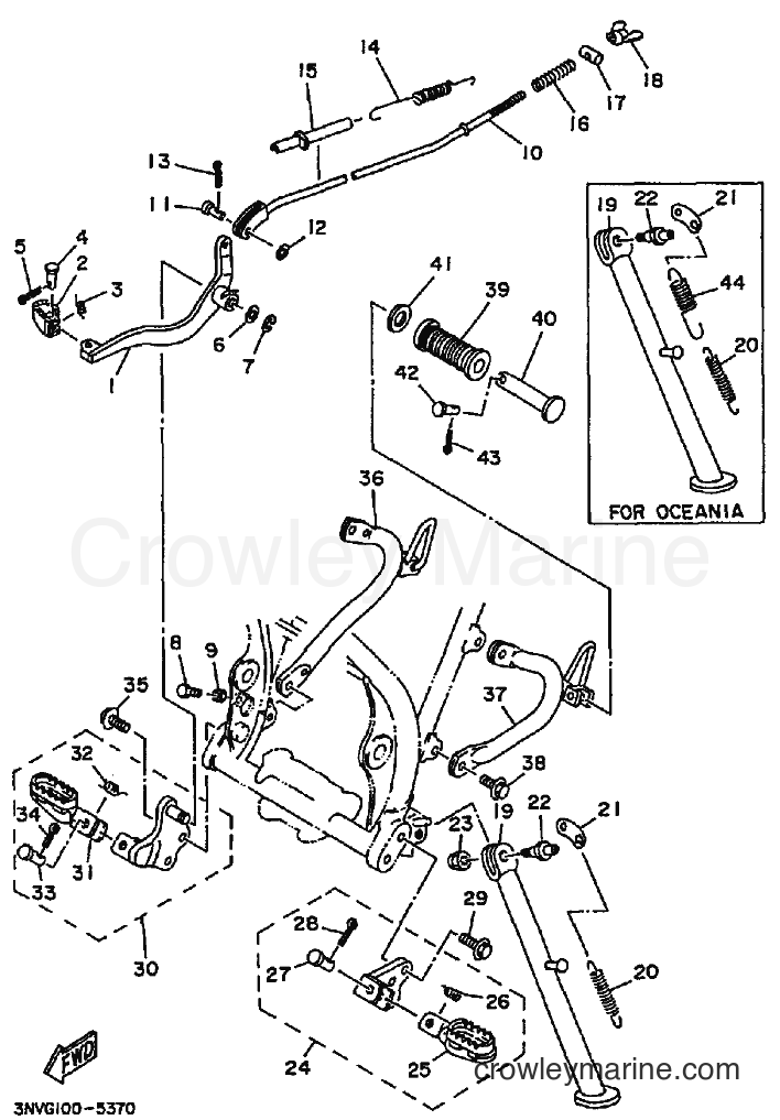 Yamaha Motors XT350 (3NVJ) [010] - STAND & FOOTREST