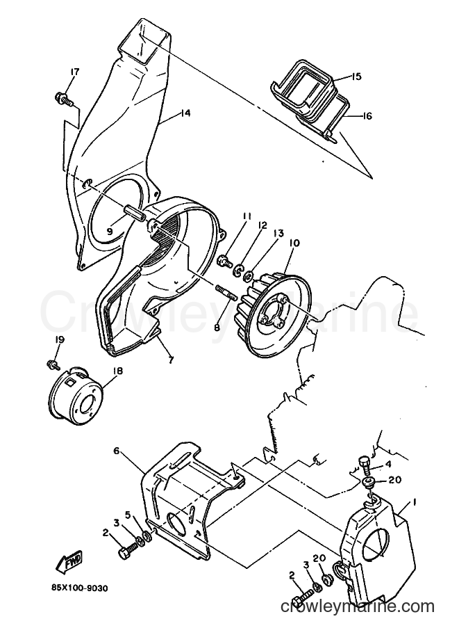 1989 Snowmobile SV80 - SV80 (85X1) [020] - AIR SHROUD & FAN