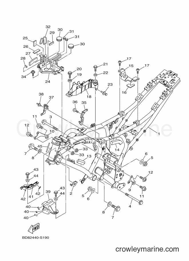 2017 Street Bike MT-07 - MT-07 (1WSN) [010] - FRAME