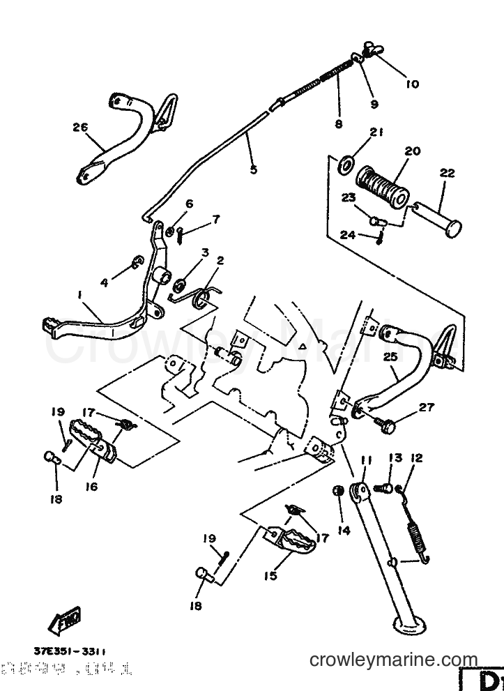 1986 Scooter DT80LC - DT80LC (53W) [999] - STAND & FOOTREST