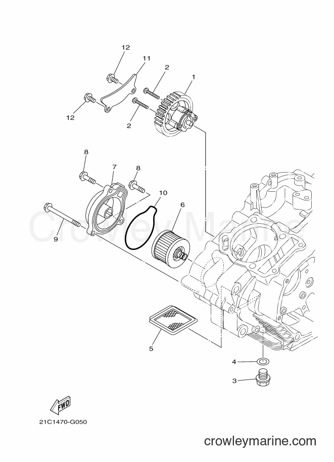 Yamaha Motors AC150B (45P3) [010] - OIL PUMP