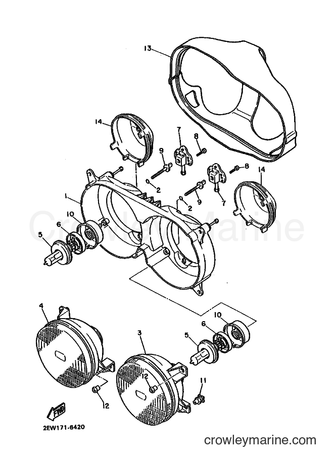 Yamaha Motors FZ600 (2XR0) [010] - HEADLIGHT