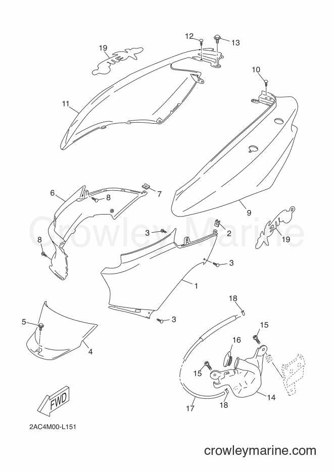 Yamaha Motors YN50FM (2CG2) [010] - SIDE COVER