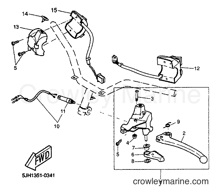 Yamaha Motors EW50 (5LH3) [040] - HANDLE SWITCH & LEVER