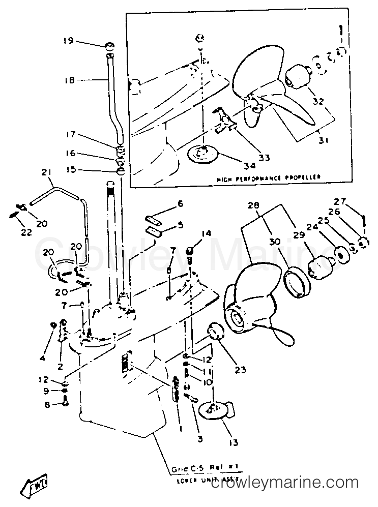 Yamaha Motors V6EXCELXH - LOWER DRIVE 2