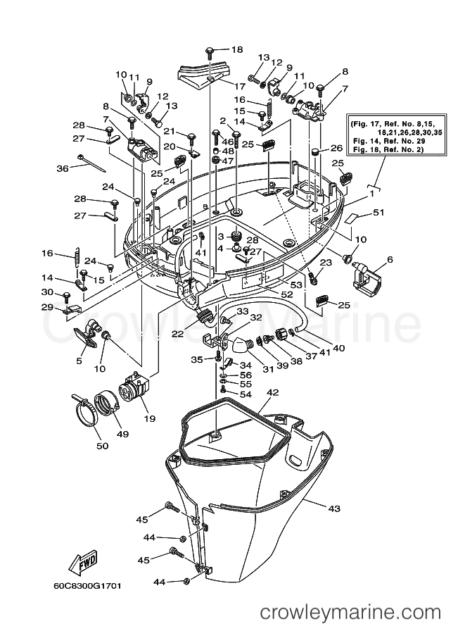 Yamaha Motors F100B (60C8) [140] - BOTTOM COWLING