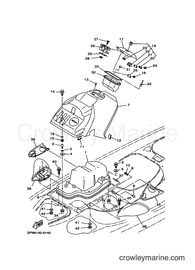 Yamaha Motors GP1200X (GP8A) [999] - ENGINE HATCH 1