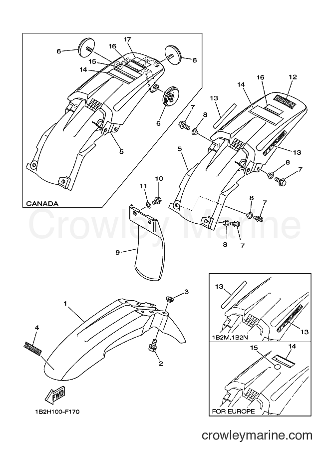 2007 Dirt Bike TT-R125 - TT-R125 (1B2H) [010] - FENDER