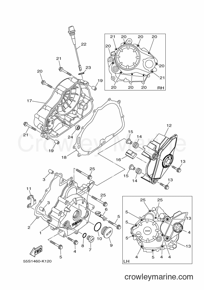 2011 Scooter T135SEC - T135SEC (55S1) [010] - CRANKCASE COVER 1
