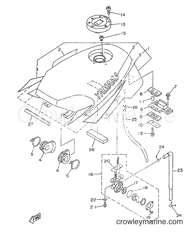 1996 Scooter TZR50 - TZR50 (4YV1) [999] - FUEL TANK