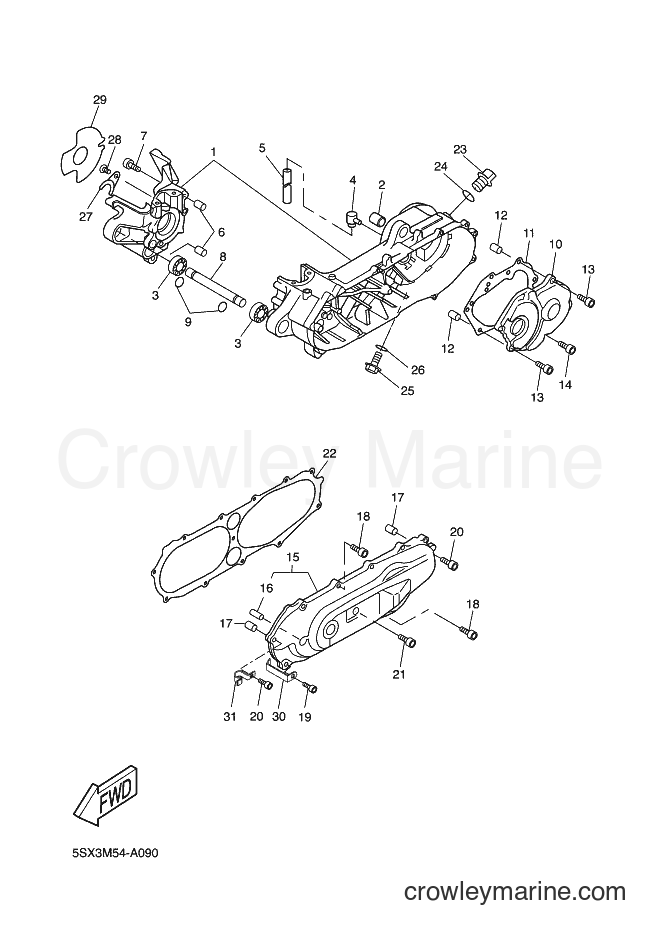Yamaha Motors CW50RS (1B02) [020] - CRANKCASE