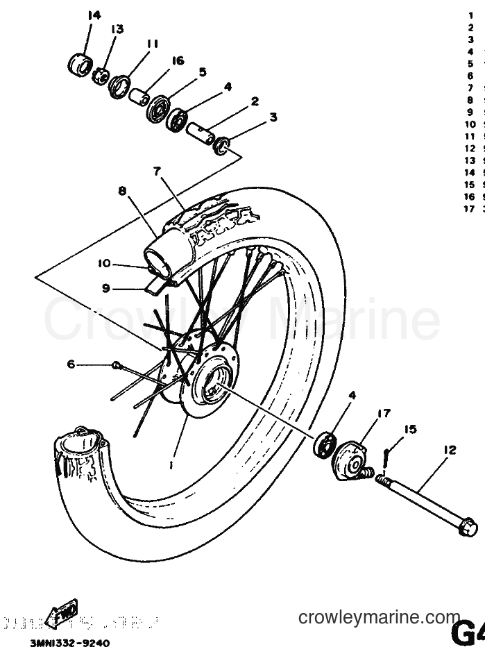 1996 Scooter DT50R - DT50R (4CT6) [999] - FRONT WHEEL