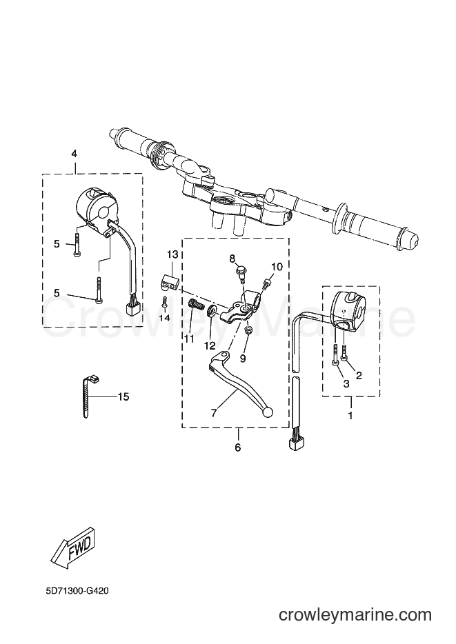 2008 Sport Bike YZF-R125 - YZF-R125 (5D71) [010] - HANDLE SWITCH & LEVER