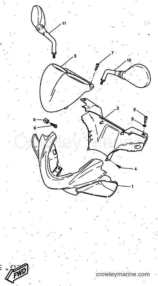 1997 Scooter YQ50 - YQ50 (5CN1) [999] - COWLING 1