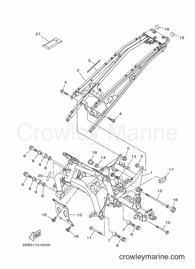 2017 Dirt Bike XT1200ZE - XT1200ZE (2KBV) [010] - FRAME