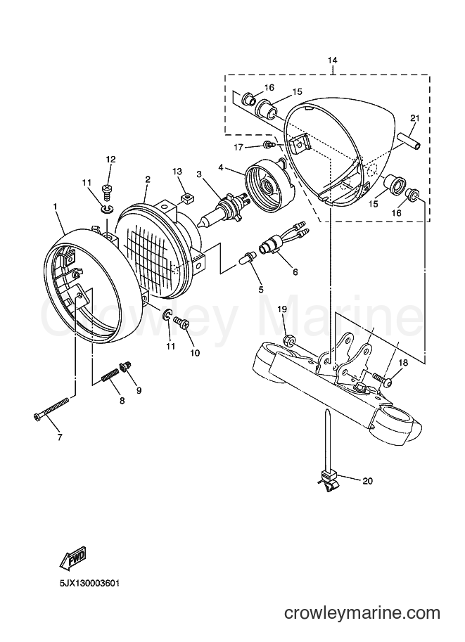 Yamaha Motors XVS250 (5KR2) [100] - HEADLIGHT