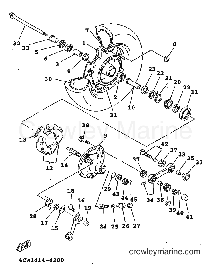 1998 Scooter XC125T - XC125T (4LA3) [010] - FRONT WHEEL